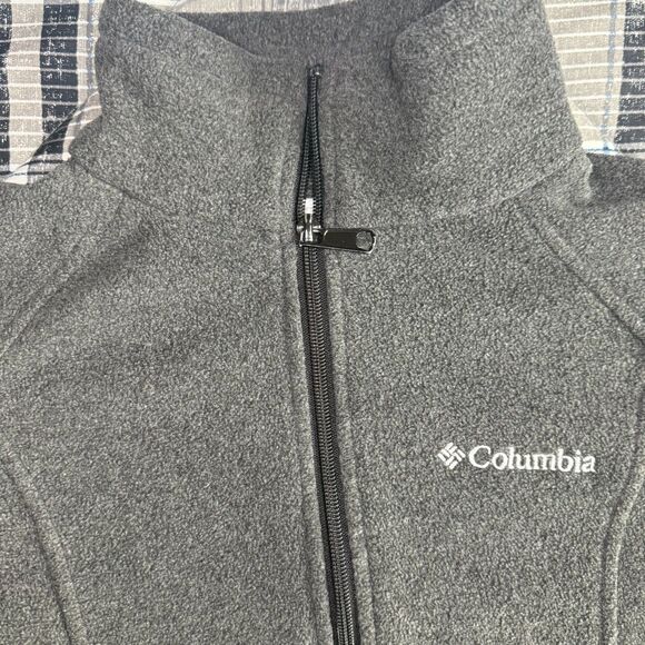 Columbia Women’s Full Zip Fleece Jacket Charcoal Gray Cozy Outdoor Layer size S - Picture 11 of 11